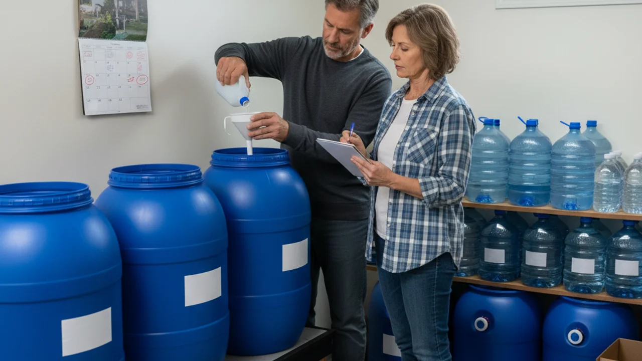 Stockage longue durée d'eau potable en jerrycans alimentaires