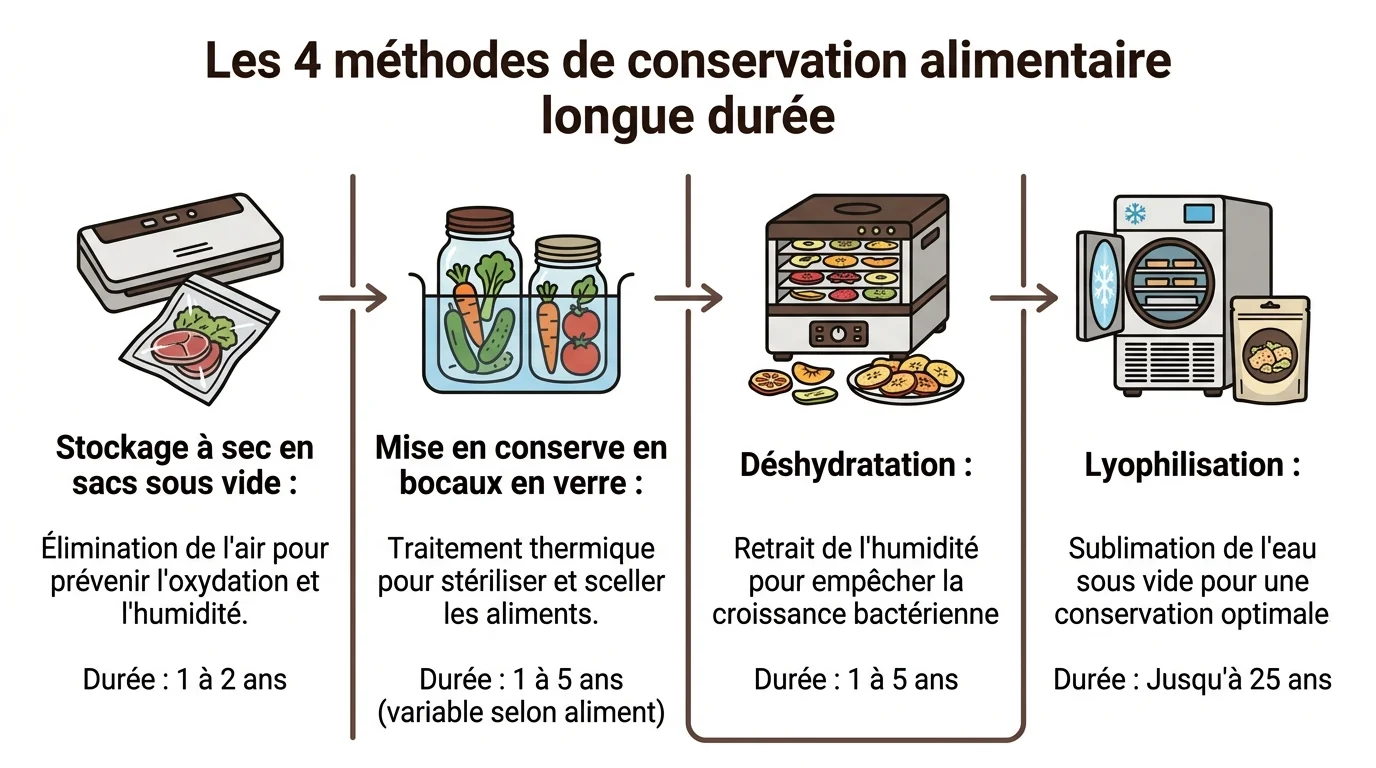 Les 4 méthodes de conservation alimentaire longue durée