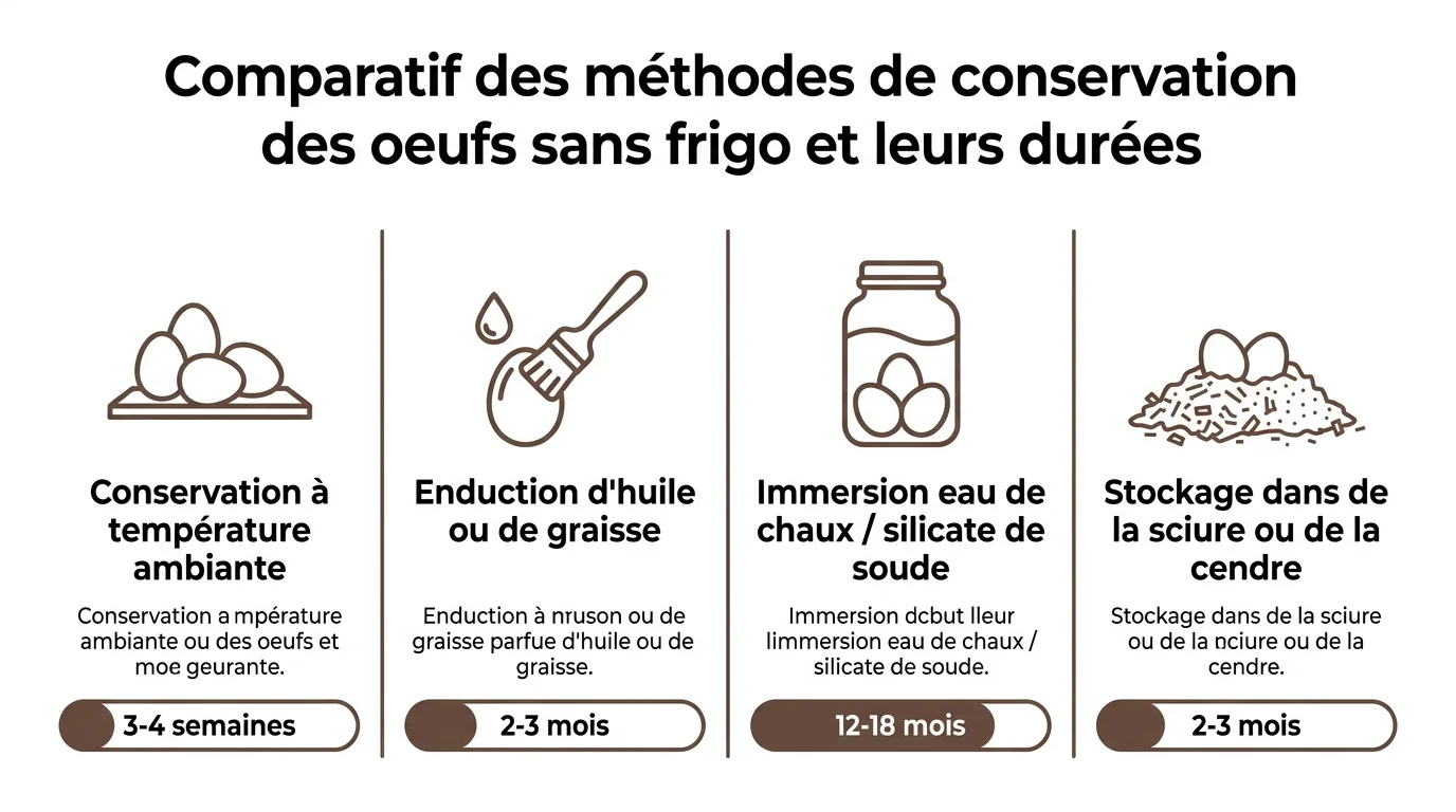 Comparatif des methodes de conservation des oeufs sans frigo